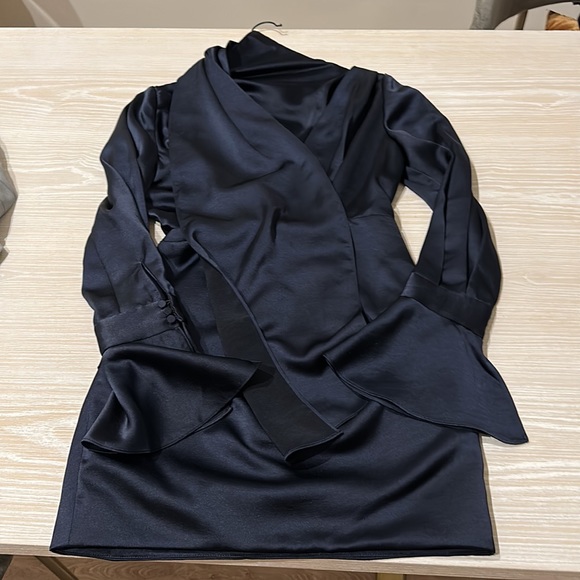 NWOT Acler Navy Draped Mini Dress sz 2 - Picture 7 of 8